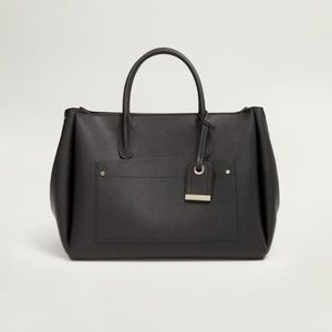 Mango Black Zip tote bag